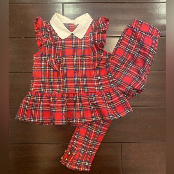 Janie Jumper Peach Blossom Plaid Palm BP main image 1